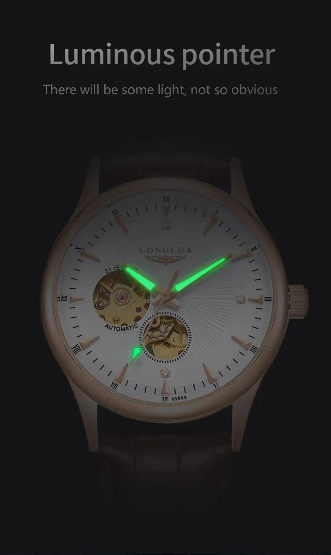 LONGLUX Automatic Skeleton Watch — product view 4