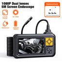 Dual Lens Industrial Endoscope Camera IPS Screen Waterproof Cable