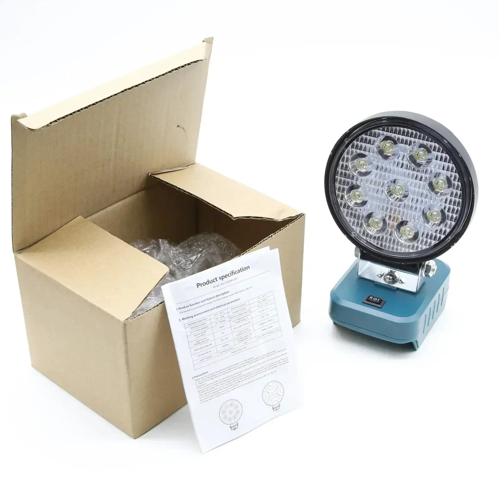 18V LiIon Battery LED Work Light Portable Emergency Lamp