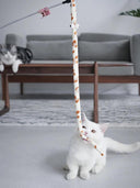 Feather Cat Teaser Wand: Interactive Caterpillar Toy for Cats