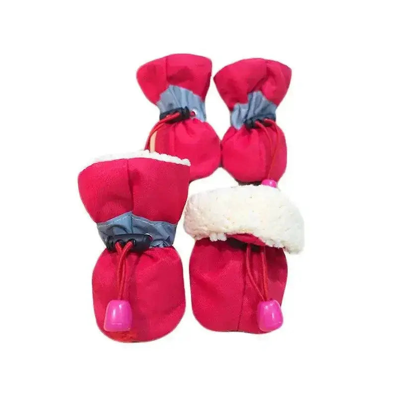 Cozy Waterproof Dog Boots Antiskid Winter Footwear