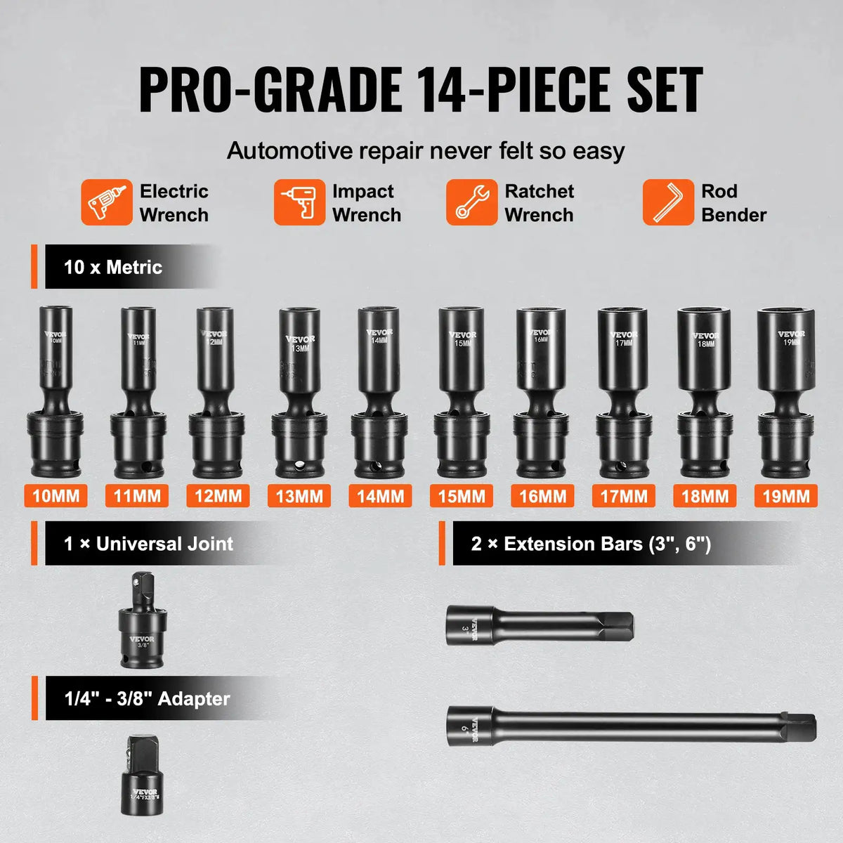 Premium Swivel Impact Socket Set — product image 6