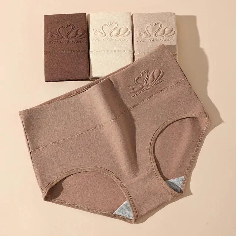 4 Pcs High Waist Womens Panties Body Shaper Plus Size Briefs