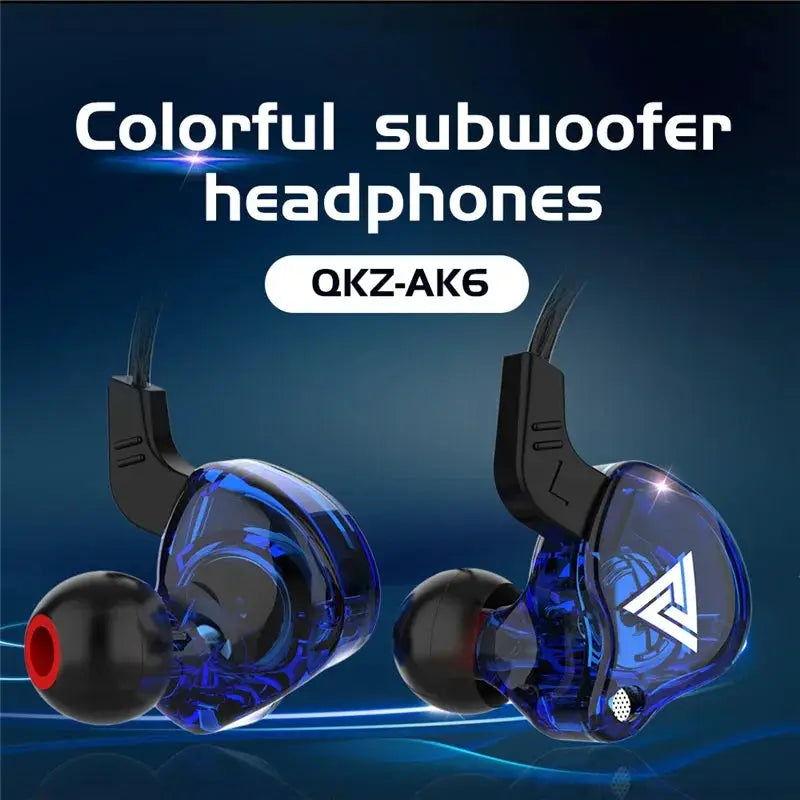 QKZ AK6 HiFi Wired Earphones In Ear Bass Stereo Headset