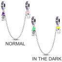 Halloween Skull Charm Bead Sterling