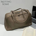 Motingsome First Layer Cowhide Handbag for Women Pillow Design