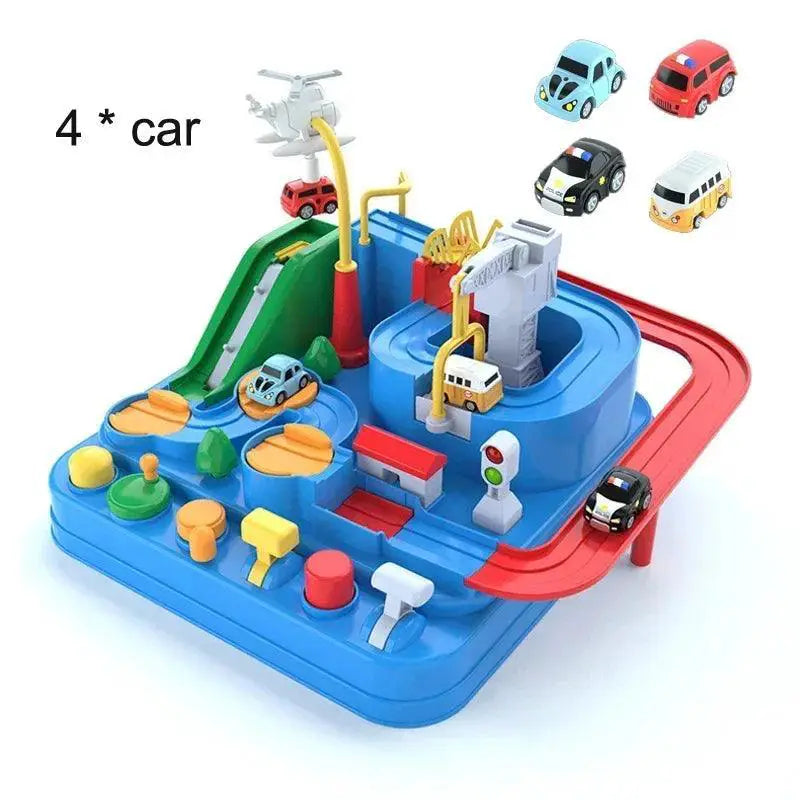 Racing Rail Car Adventure Train Toy Rocket Animals