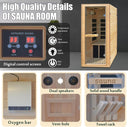 Indoor Mini Sauna: Compact Hemlock Wood Panels