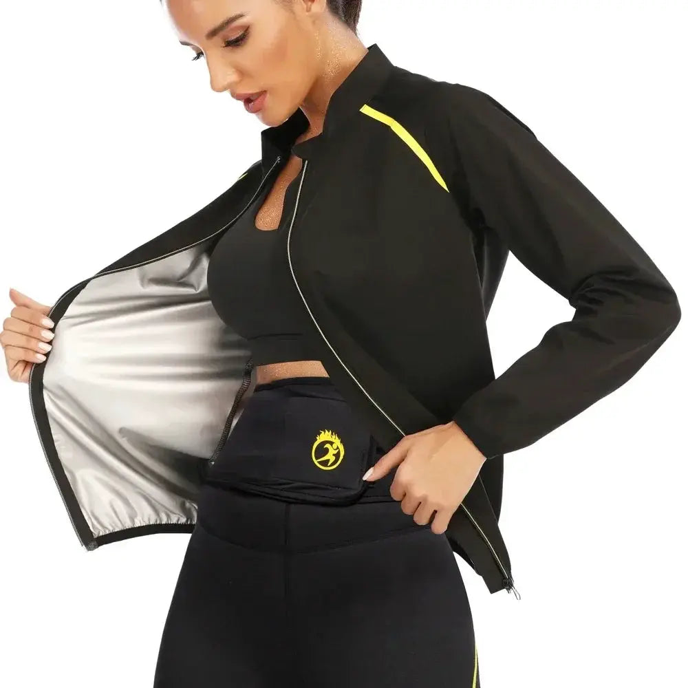 Lazawg Womens Sauna Jacket For Weight Loss Sweat Gear