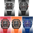 LIGE Skull Men's Chronograph Watch Stylish Quartz Wristwatch