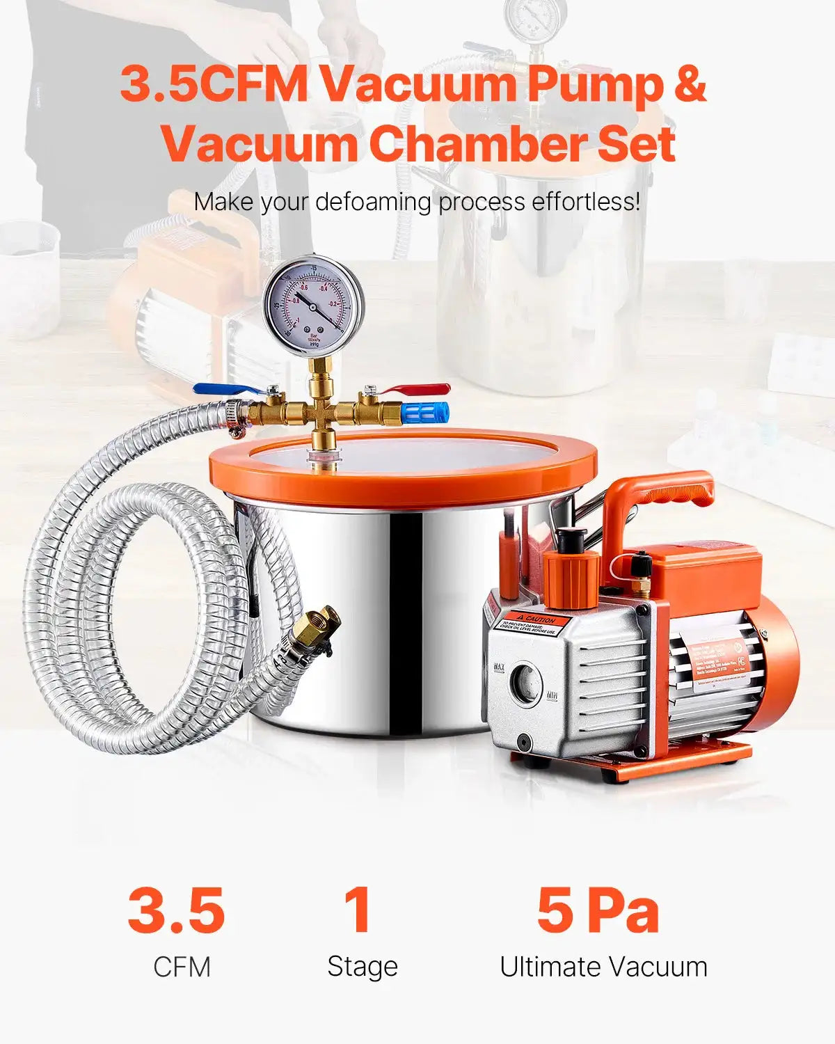 Vacuum Chamber And Pump Kit — product view 2