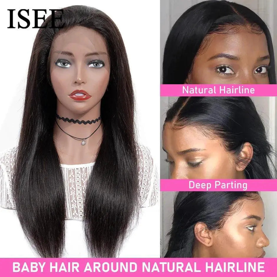 Premium 13x6 HD Lace Frontal Wig Virgin Human Hair Straight