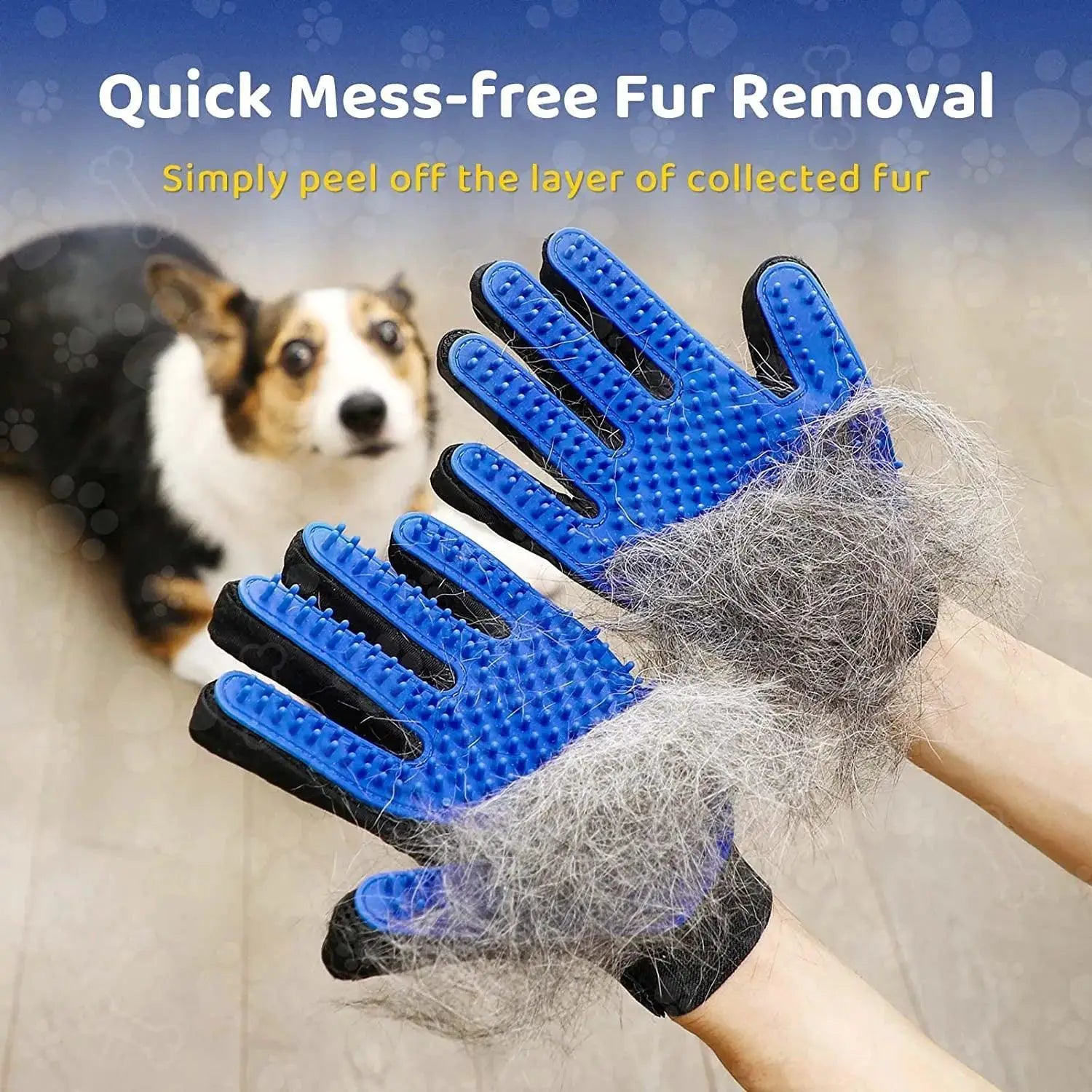 Pet Grooming Glove Efficient Hair Remover Mitt For Pets