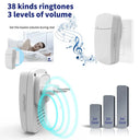 Wireless Doorbell 38 Ringtones Instant Alert