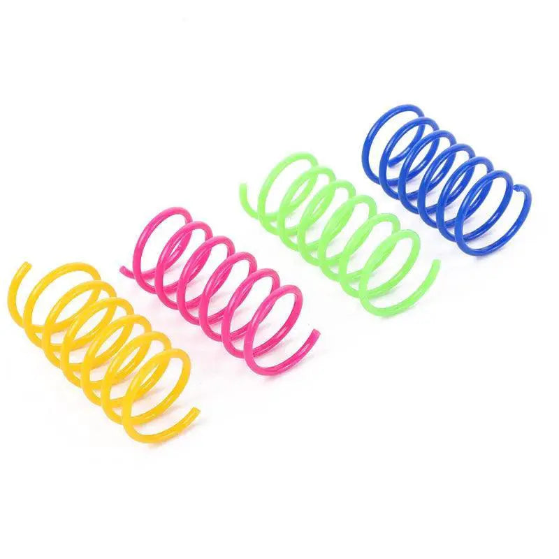 Kitten Cat Spring Toys Durable Colorful Coil Spiral Playtime