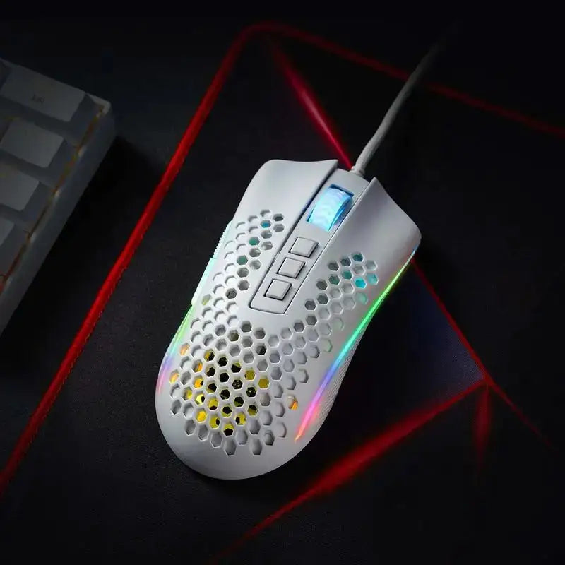 Redragon M808 Storm Lightweight RGB LED USB Gaming Mouse 12,400 DPI Optical Sensor 7 Programmable Buttons Precise Regist