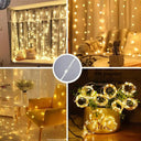 USB Remote Control LED Fairy Curtain Lights for Home Decor