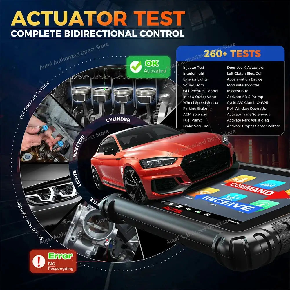 Autel MaxiSYS MS906 PRO Car Diagnostic Tools Bi-Directional Diagnosis Scanner ECU Coding, 36+ Services, CAN FD & DOIP, VAG Guide