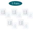 Effortless Bathroom & Kitchen Organization with Transparent Wall Hooks