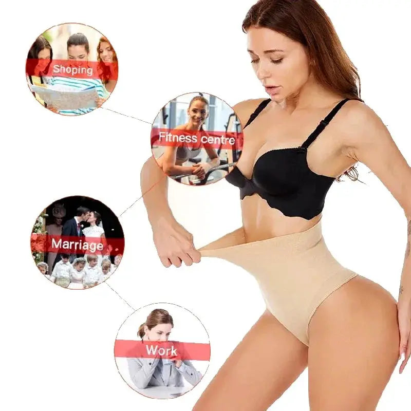 High Waist Thong Shaper for Tummy Control and Butt Lift