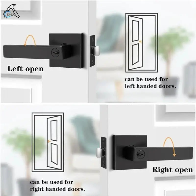 High-Quality Heavy-Duty Interior Door Handle Locks with Core & Latch – Safety Door Accessories, Durable Handle Set for Home