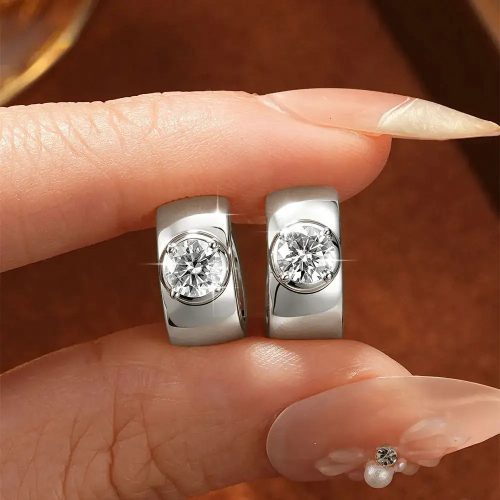 Luxury Gold Moissanite Hoops — product image 8