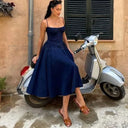 Exquisite Evening Dresses Women Spaghetti Strap Gown