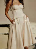 Elegant Wedding Events Corset Dress Sexy Strapless Midi 2024