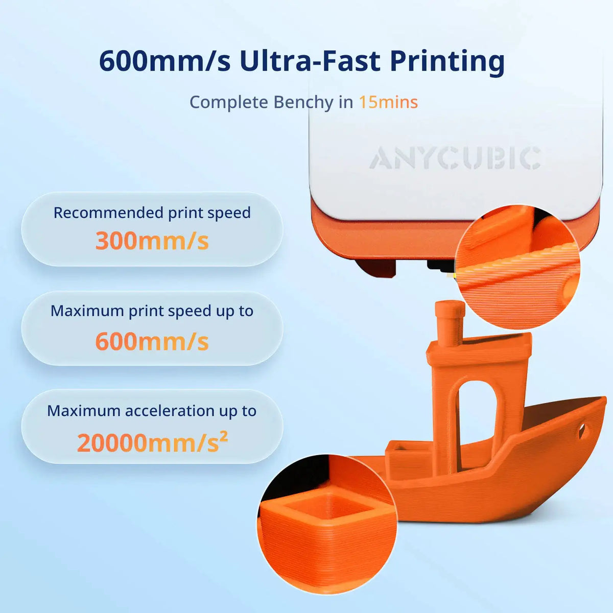 Kobra S1 ACE 2 Pro Combo Anycubic Multi-Color 3D Printer Max Speed 600mm/s High Precision 3D Printer Print Size 250*250*250mm