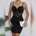 Bold Lace Mesh Dress for Night Out Glam