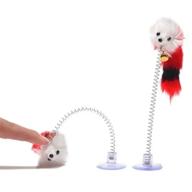 Interactive Feather Cat Toy Stick With Mini Bell Teaser