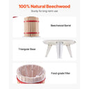 SucceBuy Fruit Wine Press Solid Wood Basket w/ Blocks Heavy