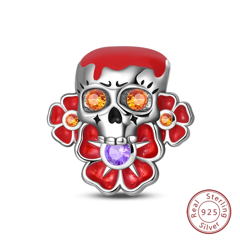 Red Series Charm Beads Sterling