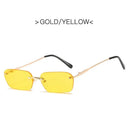 Unisex Rimless Rectangle Sunglasses with UV400 Protection