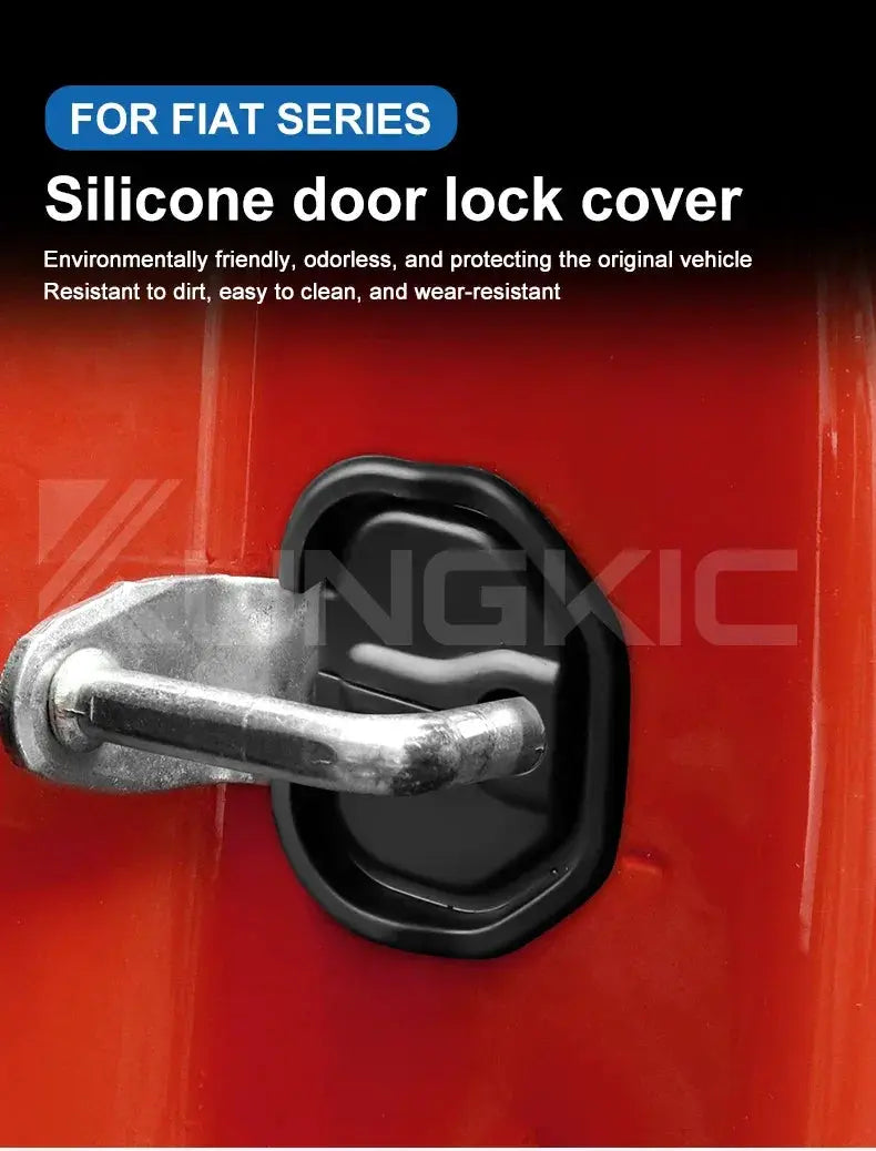 2 Piece Car Damping Silicone Door Lock Buckle Set For Fiat - OurLum.com