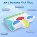 1pc Memory Foam Cervical Pillow for Neck Pain Support