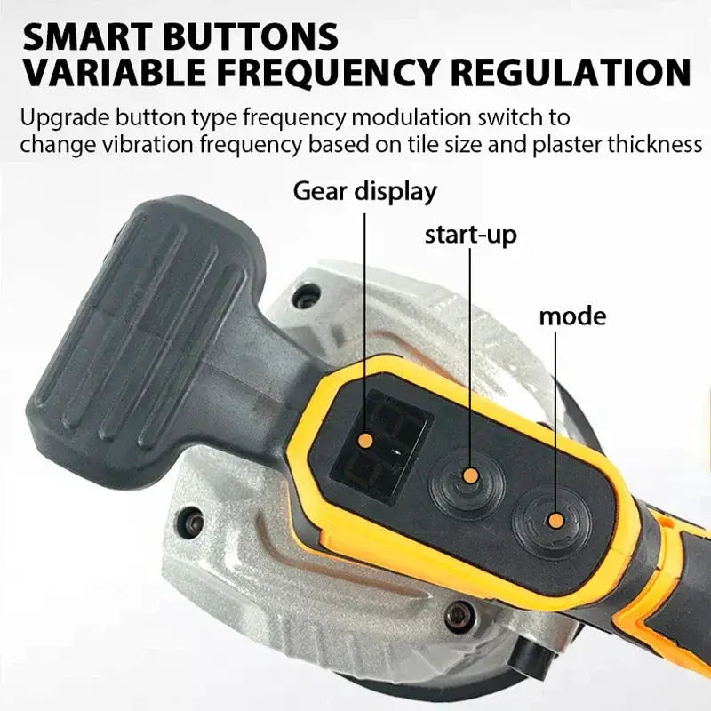 Cordless Tile Vibration Tool With Suction Cup Tech Design