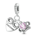 Sterling Silver Charm Beads Rose