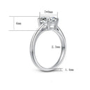 Moissanite Ring in Sterling Silver Shape