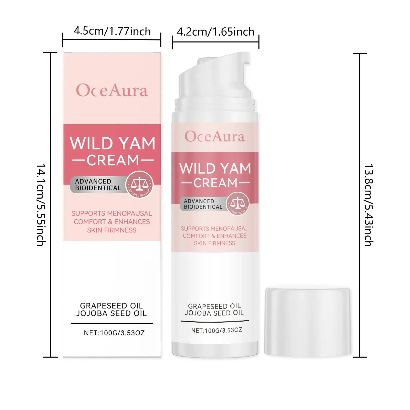 Wild Yam Cream For Hormone Balance Menopause Soothing Reduce Hot Flashes Women Body Balance Support Progesterone Relief Cream