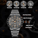 Luxury Chronograph Stainless Steel Watch for Fashionable Men