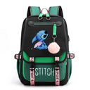 MINISO Disney Stitch Kids Backpack Cartoon Print Schoolbag Gift