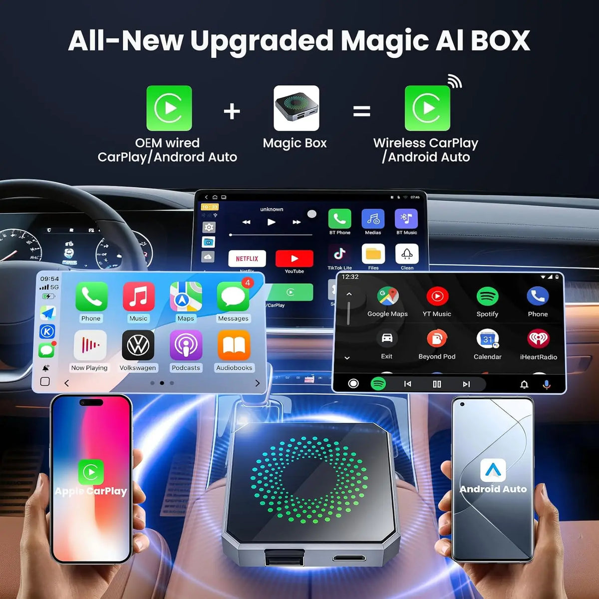 Wireless CarPlay Android Auto adapters