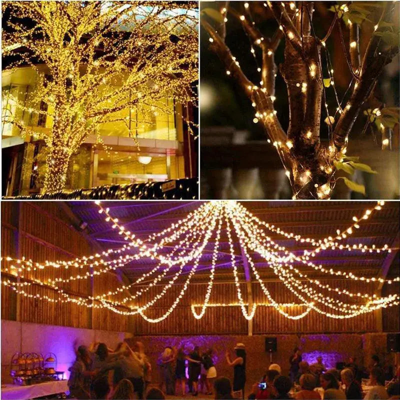 Solar Led Fairy String Lights 8 Modes Quick Charge Decor