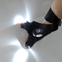 Fingerless Gloves LED Flashlight Outdoor Fishing Camping Tools