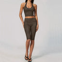 Yoga Capris Set Women Push Up Support 2pc