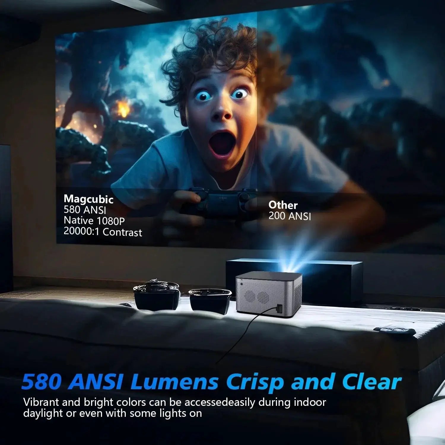 Magcubic 580ANSI Android 11 4K Projector WiFi 6 Pro