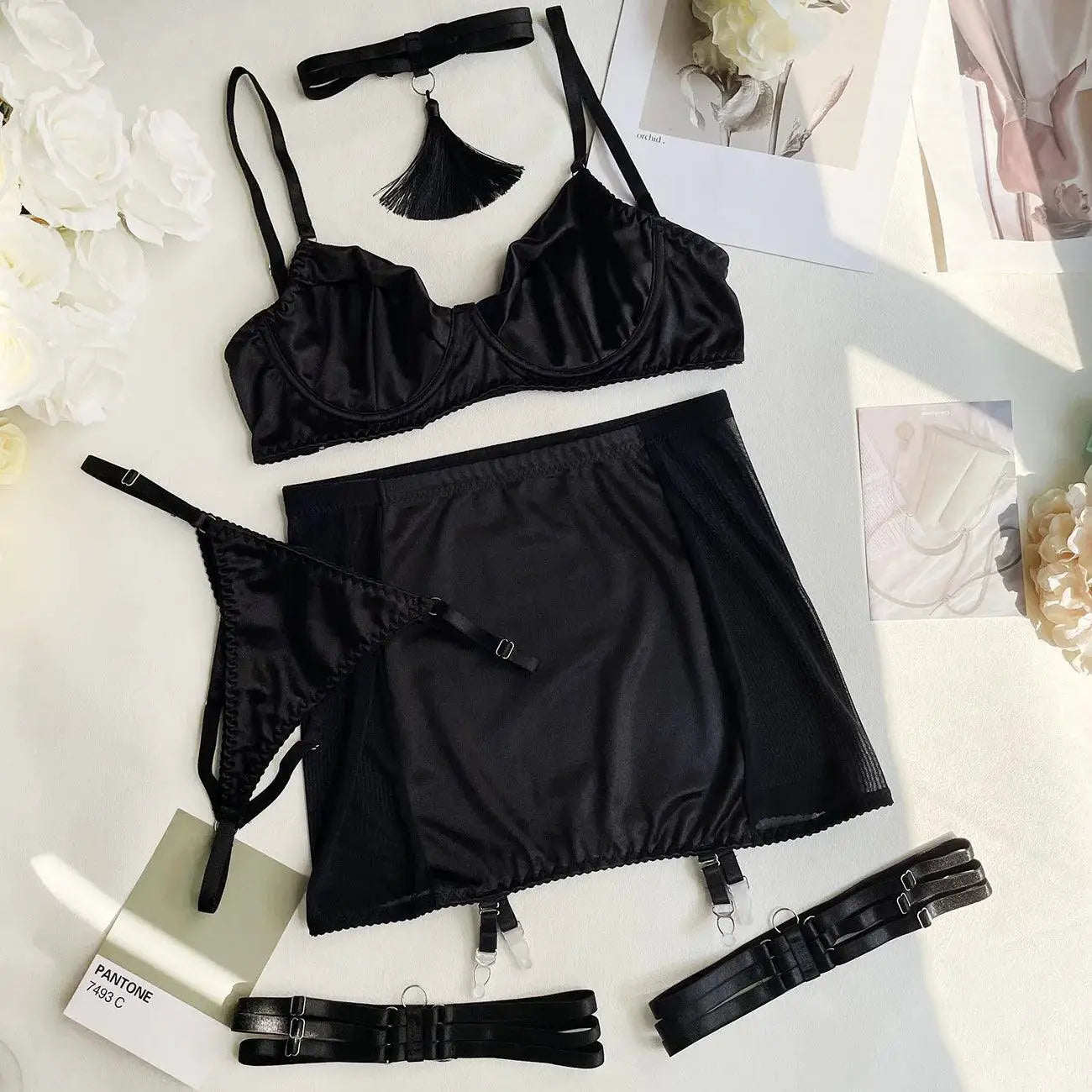 Passion Igniter Lingerie Set Seductive 5 Piece Ensemble