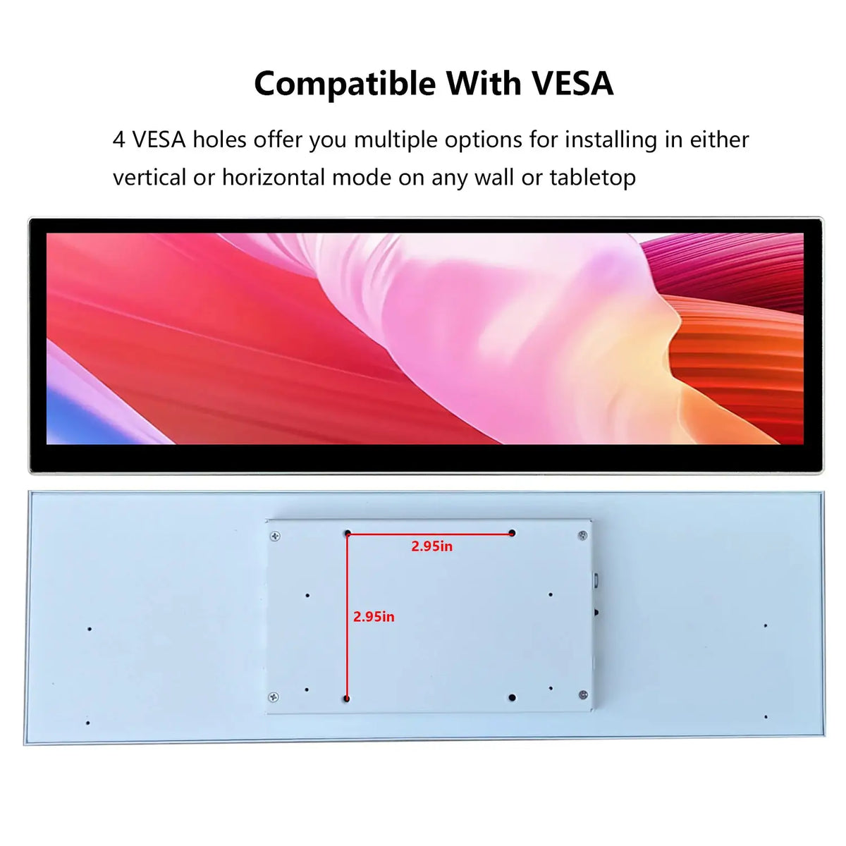 14.5 Inch Stretched LCD Display 32:9 Ultra-Wide 2560x720 IPS 10-Point Touch Screen Type-C Mini HD Dual Speaker Metal Shell