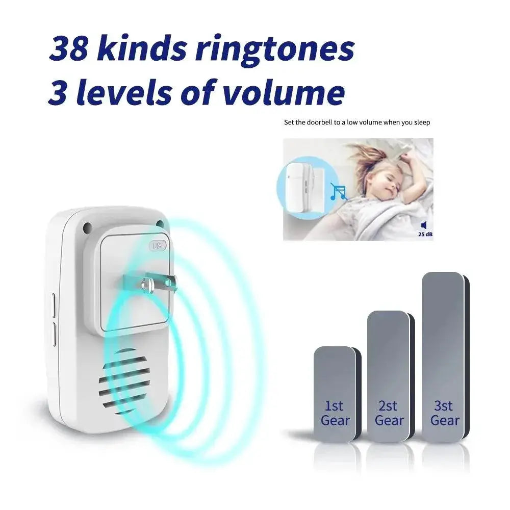 Outdoor Wireless Doorbell Kit Stylish Chime For Home Garden